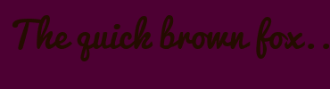 Image with Font Color 230C00 and Background Color 4D0033